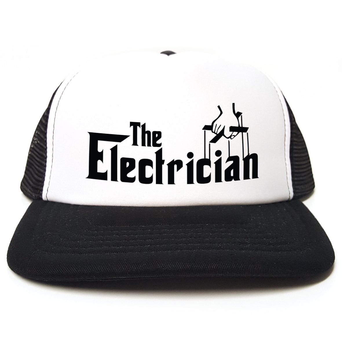 Rocket Fuel 'The Electrician' Funny Printed Trucker Cap - Black