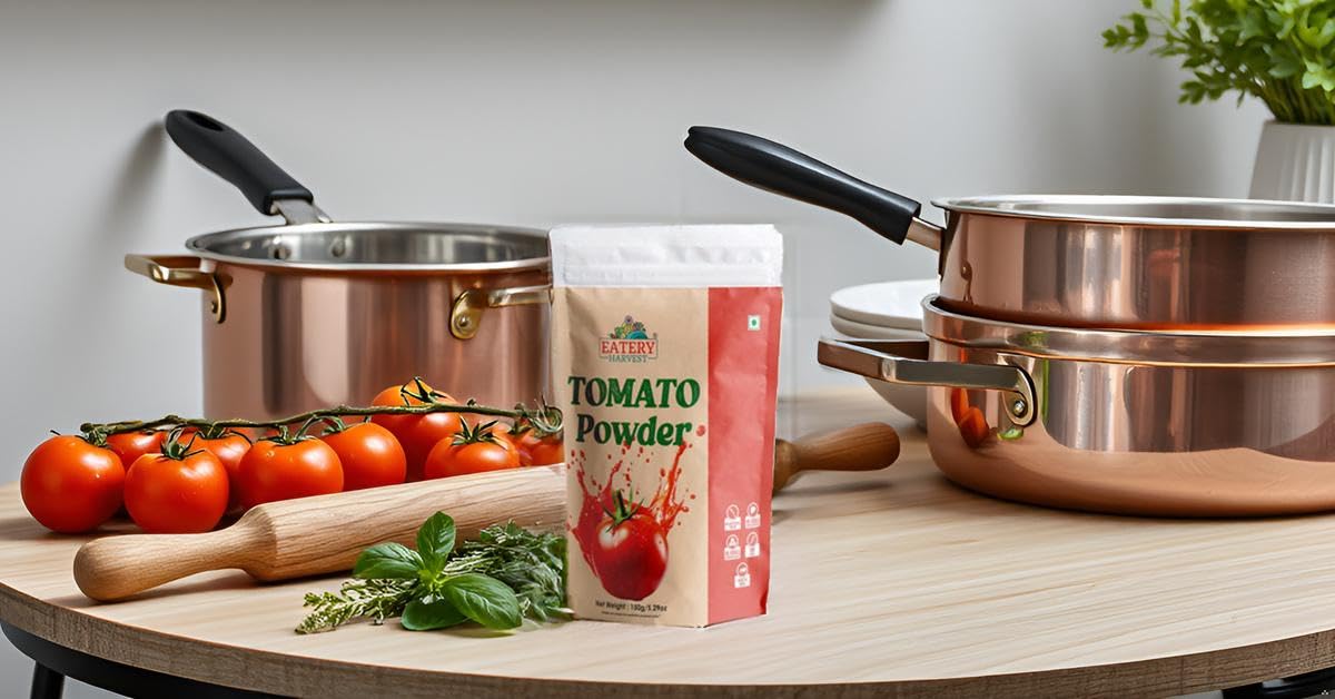 EATERY HARVEST Tomato Powder, 150 gm, as a Sweet & Tangy Seasoning for Cooking, Soups, Sauces, bevarages - Image 6 thumbnail