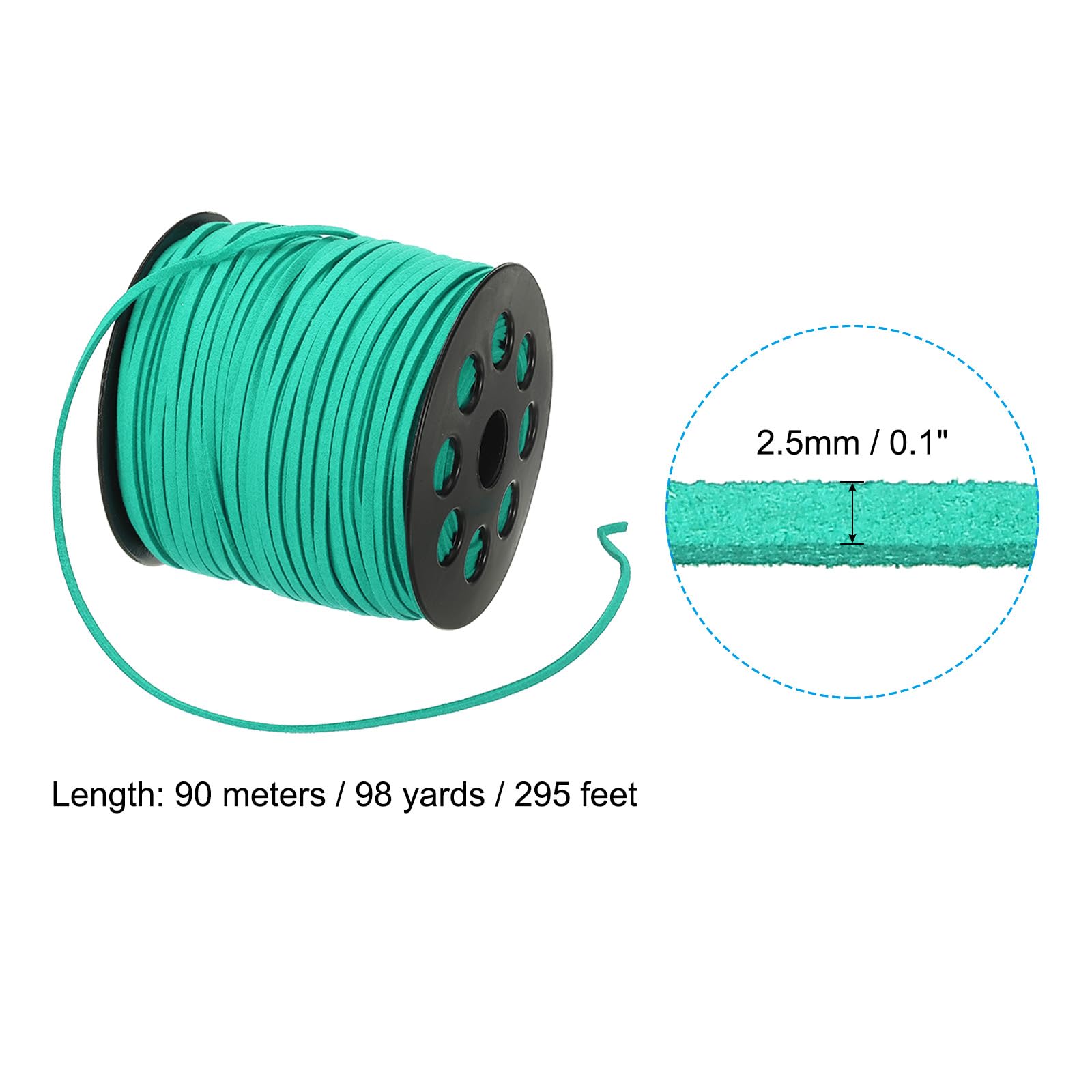 PATIKIL Suede Leather Cord 2.5mm 98 Yard - Image 2