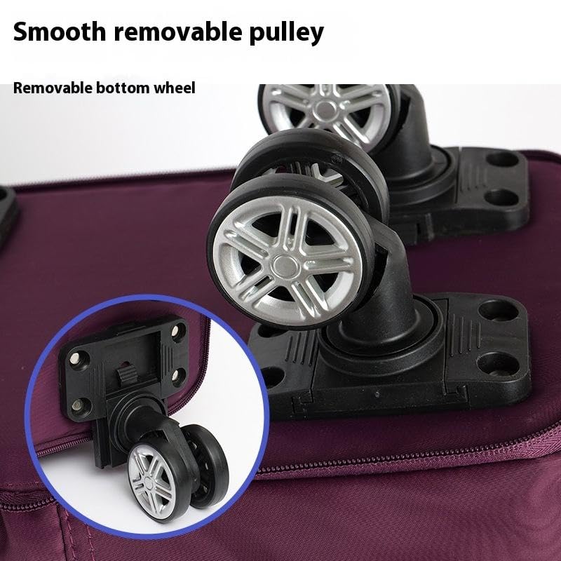 Image of Yatee Foldable Trolley Travel Bag with Wheels for Women & Men, Expandable Rolling Duffel Bag, Large Capacity Lightweight Luggage, Waterproof Carry Tote with Detachable Wheels for Travel