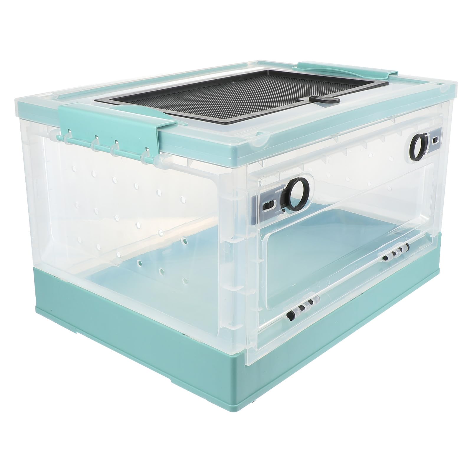 Cage à hamster boîte de reproduction pliable en plastique bleu pour rongeur