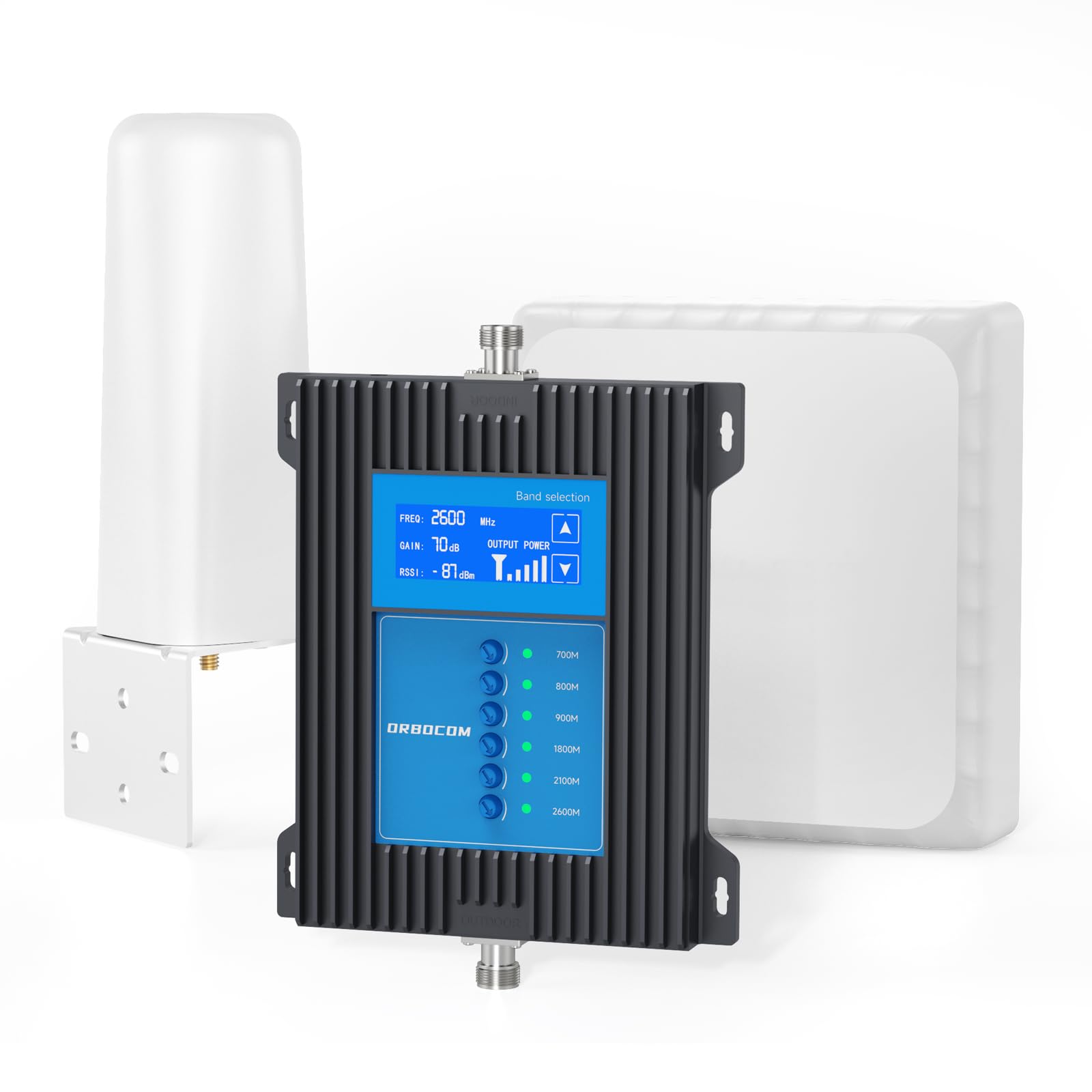 5G 4G LTE Amplificador de Cobertura Movil para Uso Doméstico Banda 28/20/8/3/1/7 Amplificador de Señal Movil con Repetidor Pantalla Táctil LCD Compatible con Todos Los Operadores Ogange Vodafo