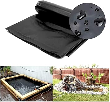 Image PVC Liner Fish Pond Liner Cloth Home Garden Pool Reinforced HDPE Heavy Duty Landscaping Garden Pool Waterproof Impermeable Membrane Pools Cover Fabric Black,,7m/8m/9m(0.2mm 20S)(Size:4x10m,Color:20s) Image PVC Liner Fish Pond Liner Cloth Home Garden Pool Reinforced HDPE Heavy Duty Landscaping Garden Pool Waterproof Impermeable Membrane Pools Cover Fabric Black,,7m/8m/9m(0.2mm 20S)(Size:4x10m,Color:20s)