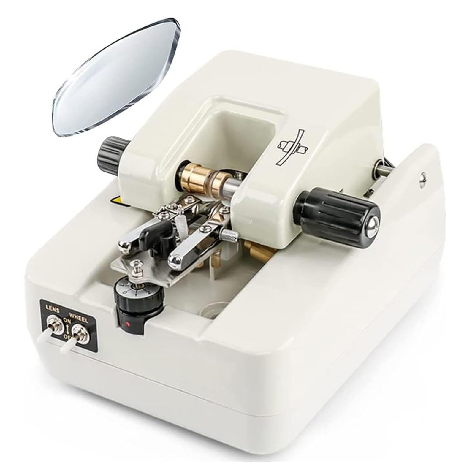MTTXYOptical Lens Groover, Automatic Groover Optical Eyeglass Lens Grooving Machine, 7 Levels Of Adjustable Depth, 3 Groove Settings, Suitable for Slotting Resin/Glass/PC Lenses