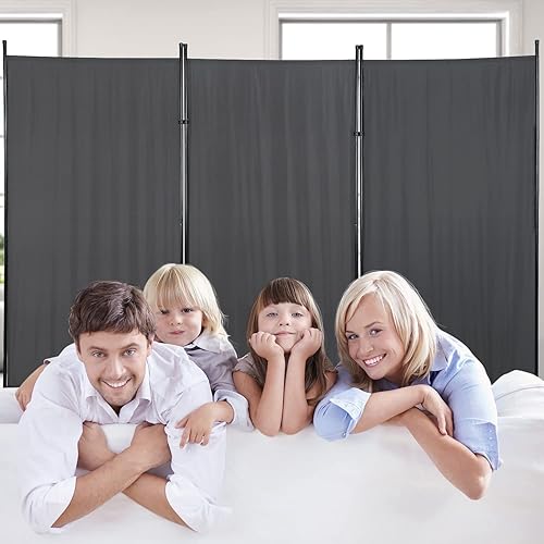 Miniatura 6 de Divisores de habitación 3 paneles plegables de privacidad de 6 pies divisor portátil de pared separador de habitación independiente para separador