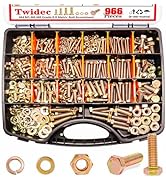 Twidec/966PCS Grade 8.8 Hex Head Bolts and Nuts Assortment Kit,Metric Bolt Assortment, M4/M5/M6/M...