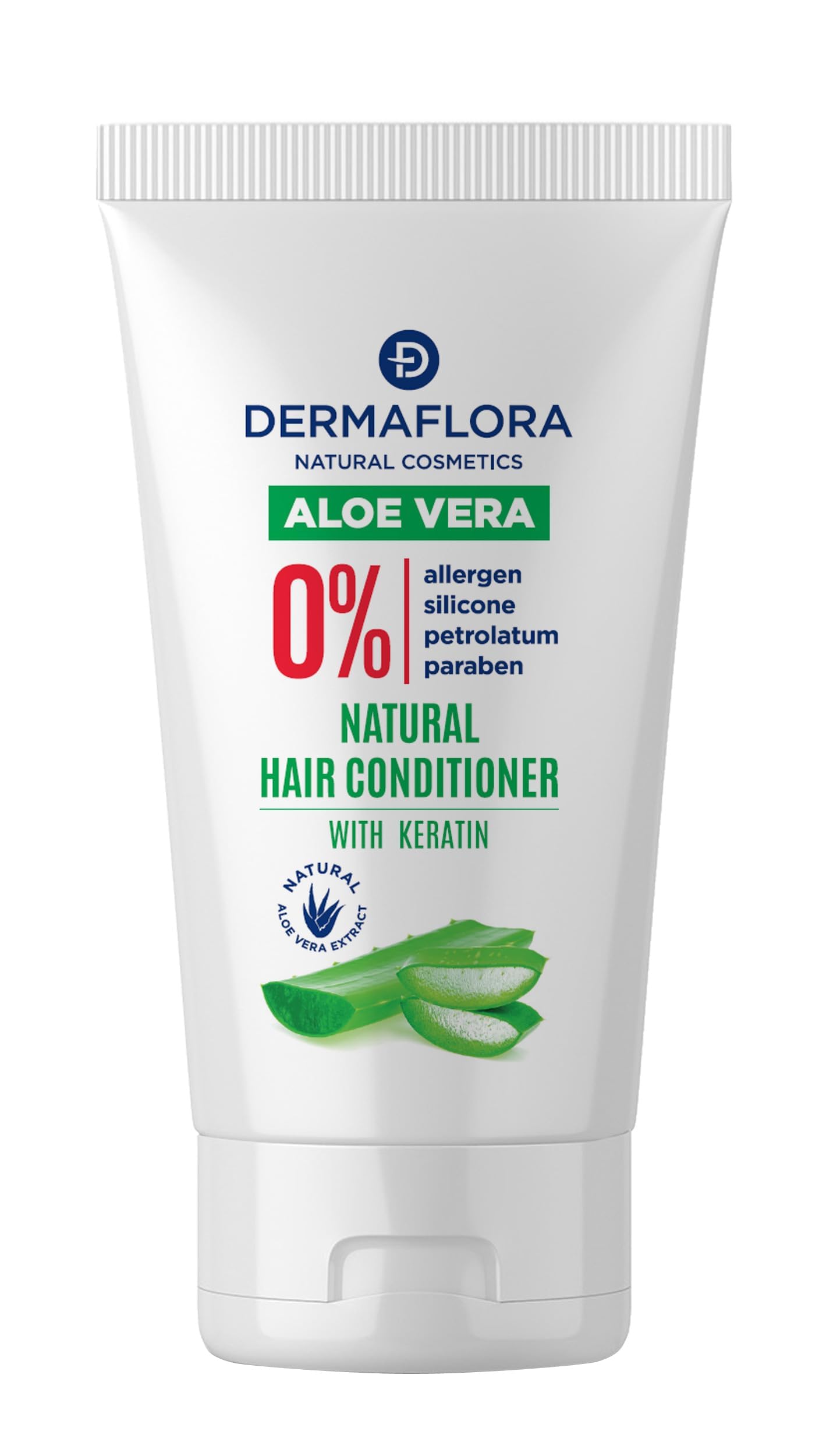 Dermaflora Sulfate-Free Conditioner for Dry & Damaged Hair 150ml, Aloe Vera with Keratin & Avocado Oil, Moisturising