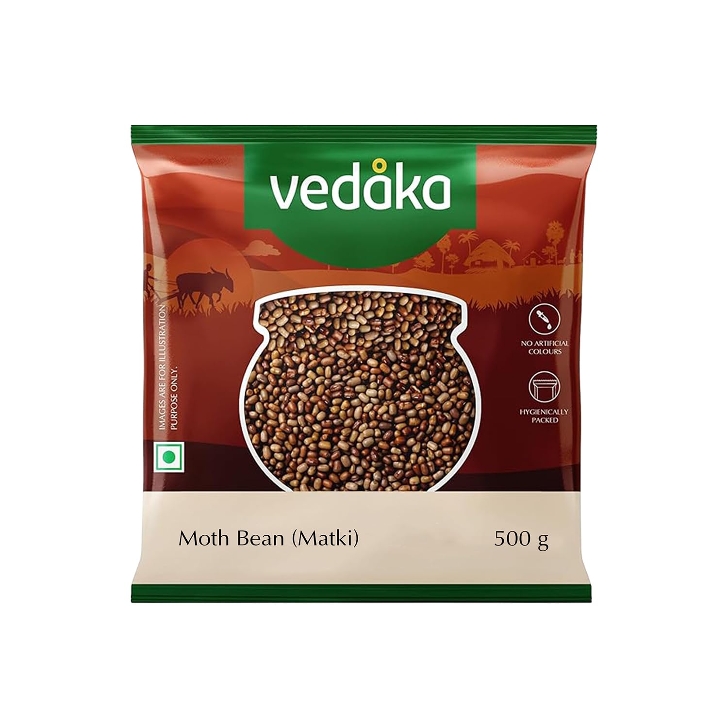 Amazon Brand - Vedaka Premium Moth Matki, 500g