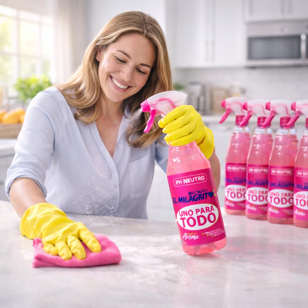 Limpiador Multiusos en Spray, pH Neutro, Aroma Intenso, 750ml, Pack de 12 Unidades