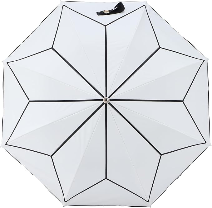 ビューランス オーガンジーモチーフ晴雨兼用日傘 ホワイトBeaurance