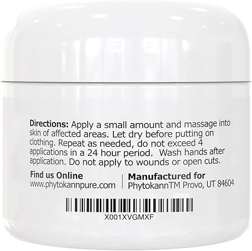 Miniatura 2 de Crema de cáñamo - Crema natural de extracto de cáñamo para apoyo y dolor de espalda, articulaciones y músculos. Fabricado en Estados Unidos con