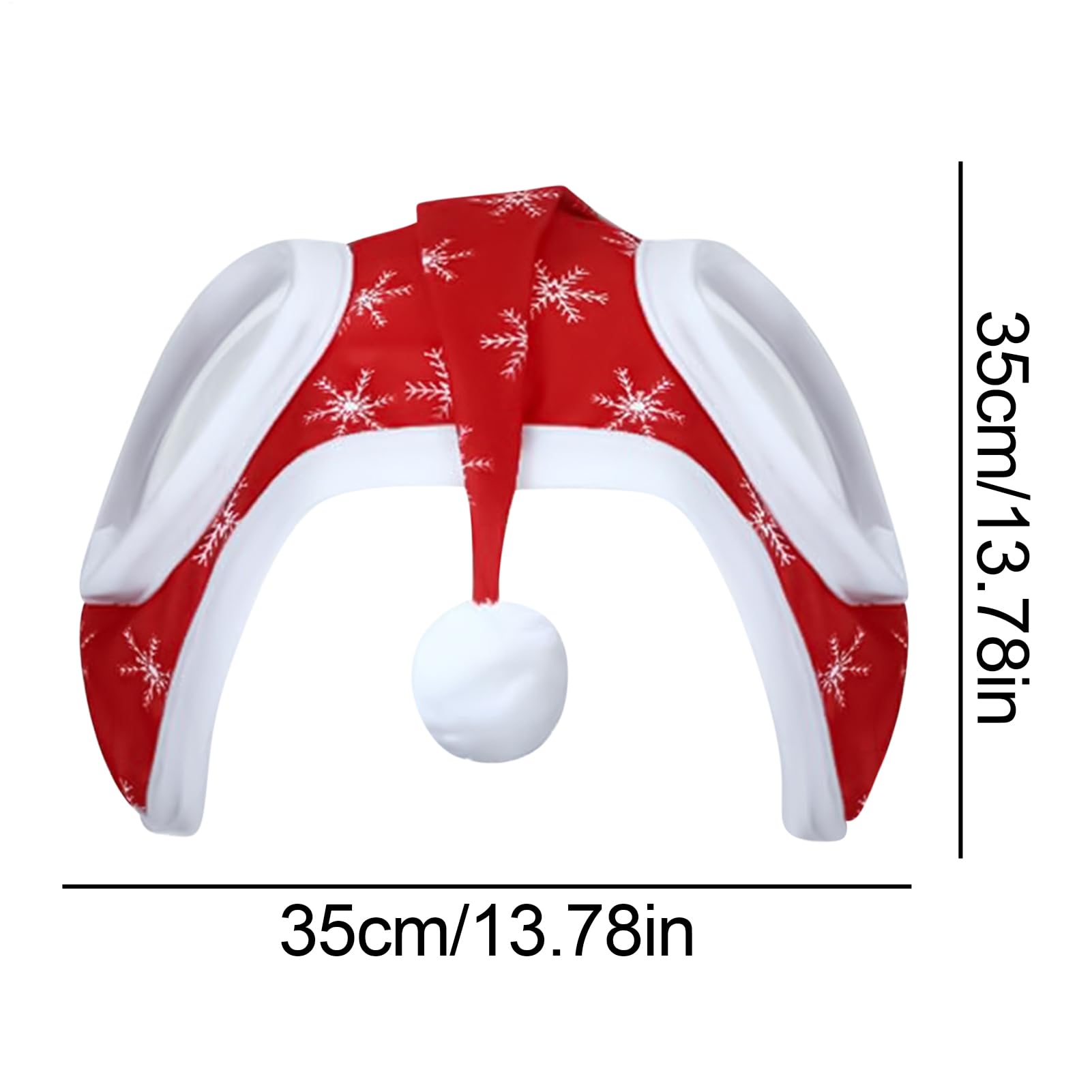 Cappello di Natale per cavallo, Babbo Natale sui, copertura per la testa con motivo fiocco di neve, costume decorativo per equitazione invernale e eventi festivi