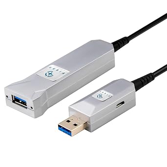 5m Fiber Optical USB 3.0 Extension Cable, Male to Female Long USB Cable, High Speed 5Gbps Extender Cord, for Robot, Industrial Machine Vision, Printer, Displayer, Hard Drive, Webcams etc