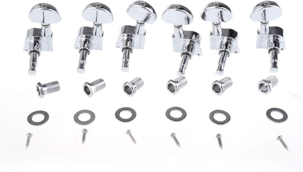 Wilkinson 3R3L E-Z-LOK Guitar Tuners Machine Heads Tuning Pegs Keys Set for Electric or Acoustic Guitar, Chrome : Musical Instruments