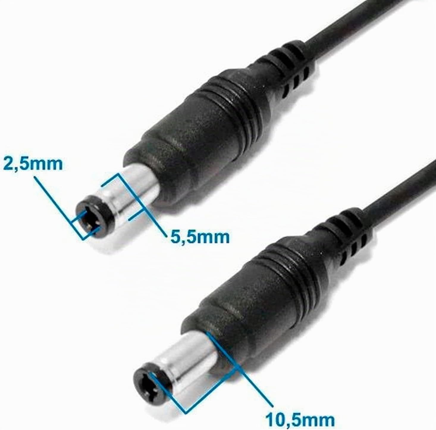 CABLEPELADO - Alimentatore 24V 1A - Caricatore 24V - Jack di connessione è da 5,5 mm Ø Esterno e 2,1 mm Ø Interno - Multiuso - Nero.