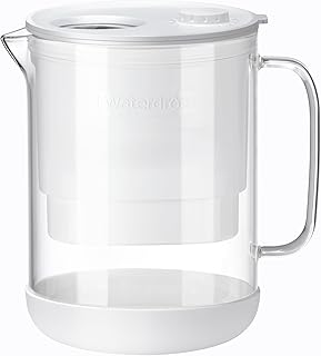 Waterdrop Glass Water Filter Pitcher with 1 Filter, Eco-Friendly, with NSF 53&42&372 Certified Filter, 7-Cup, Reduces PFO...