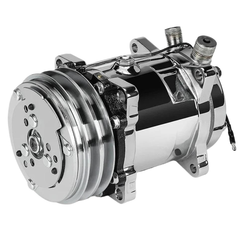 Pkduymbxz Onecolor A/C Compressor And Clutch Assembly For Sanden 508 Silver Hc5003c 2 Groove V Belt