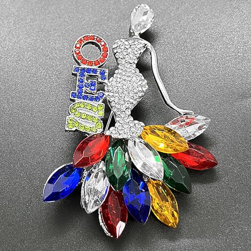 University sorority Order of the Eastern star society Members Rhinestone Metal OES Dancing Girl Jewelry Brooch pin4