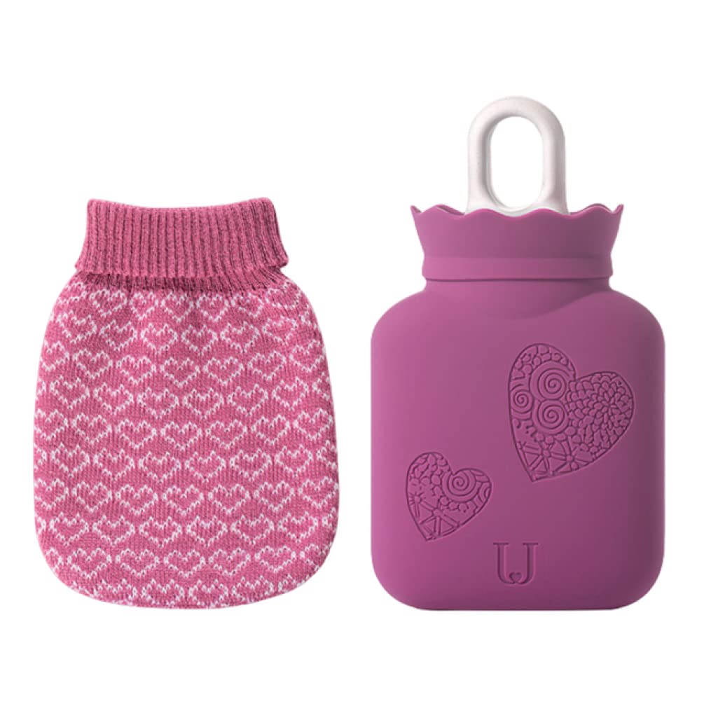 Bouillottes Mini sac de bouillotte avec couverture tricotée douce poche Portable chauffage bouillotte gardant la main pied corps plus chaud Confortable