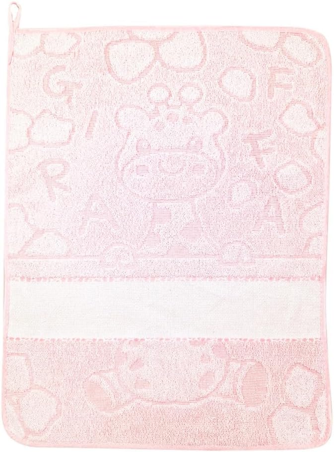 Asciugamano ricamato in cotone 40x50 cm rosa - Bubabù