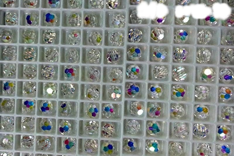 300 pièces 4-10mm Perles de Verre Cristal à facettes Perles de Cristal Strass Perles de Rideau de Porte pour l'artisanat décorations de Bricolage