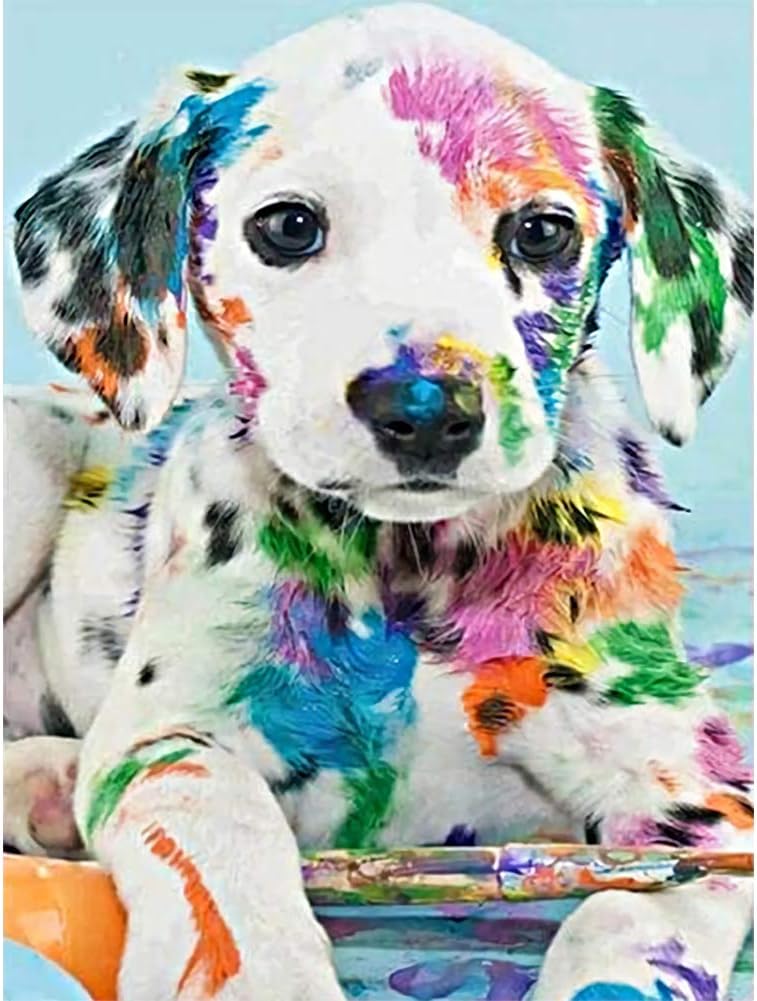 DIY 5D Diamond Painting Kits for Adults Full Drill Diamond Painting Crystal Diamond Arts Crafts for Home Wall Decor - Dalmatian Dog (16 x 12 in)