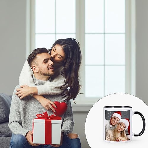 Miniatura 7 de Taza personalizada, taza de café personalizada con nombre y logotipo de texto, foto y logotipo, taza personalizada para Navidad, cumpleaños,