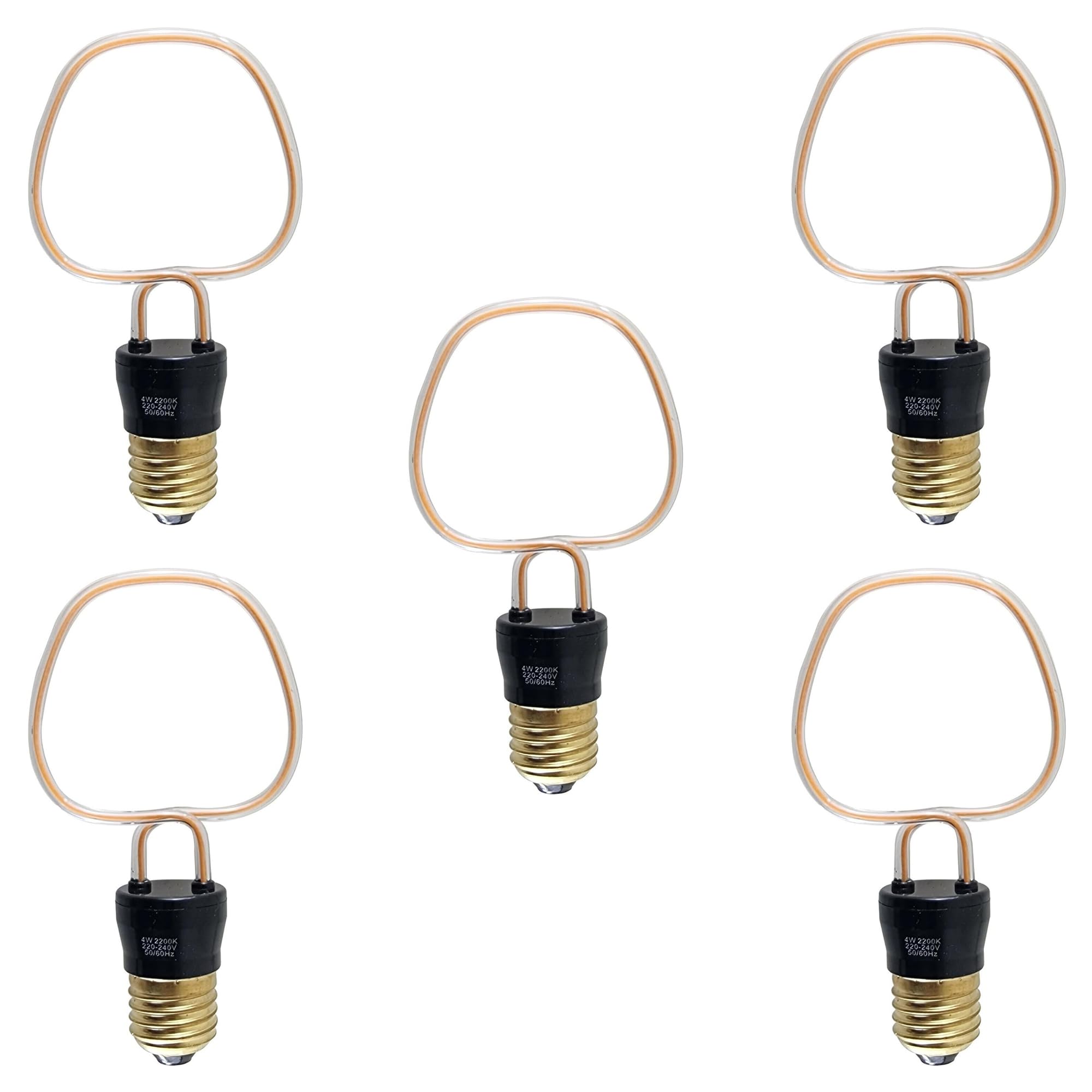 LEDSone 4W LED Neon Decorative Light, Light Signs LED Neon Light Room Decor Night Lights lamp Indoor Lighting Bedside and Table Lamps for Bedroom Christmas Party Bar, Pack of 5 — image 1