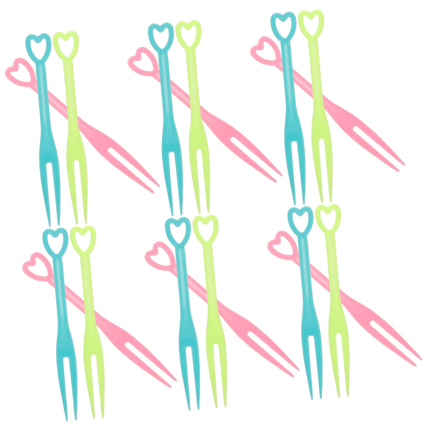 Unomor Fruit Forks Mini 500pcs Appetizer Forks for Cake Dessert Salad Portable