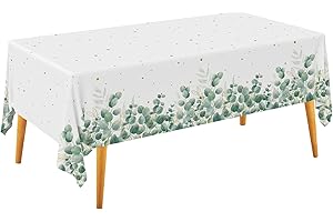 Sage Greenery Baby Shower Disposable Tablecloth