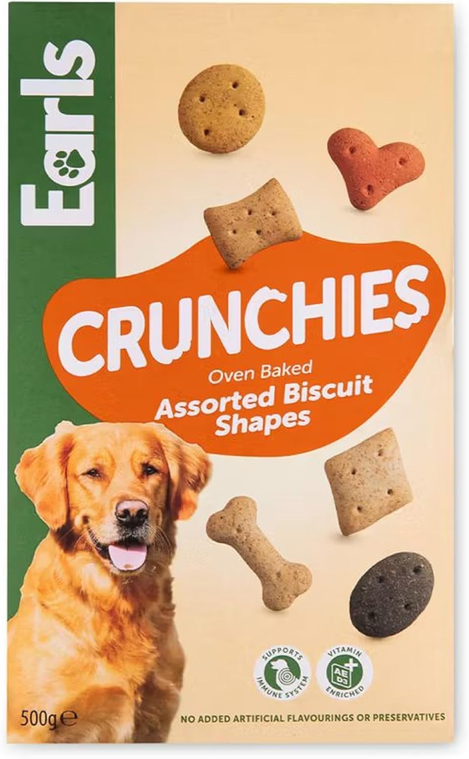 Ark future Earls Assorted Dog Biscuits – Adult Dog Treats with Vitamins & Minerals (500g, Crunchies Oven Baked)