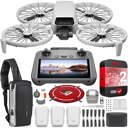 DJI Flip Fly More Combo with RC 2 Screen Remote Controller, Drone with 4K UHD Camera for Adults, Palm Takeoff, Auto Return, Intelligent Flight, 3 Batteries Bundle with Deco Gear Accessories