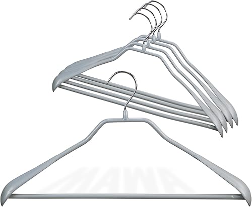 Mawa by Reston Lloyd BodyForm Series - Percha de ropa antideslizante que ahorra espacio con barra para pantalones, 16 12 pulgadas, estilo 42LS,