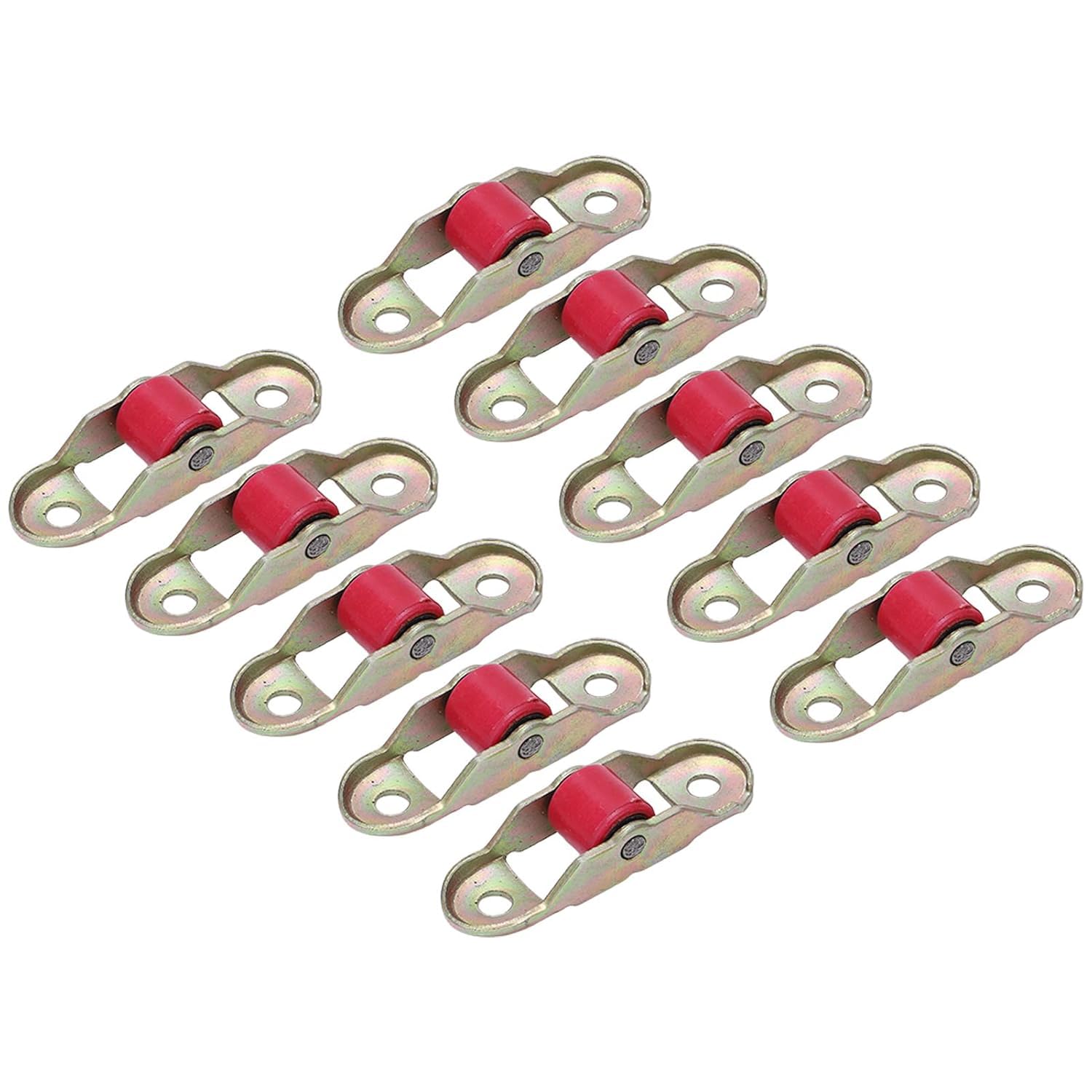 Uxcell 24mm Nylon Sliding Door Window Pulley Wheels - 10pcs With Screws, Single Wheel, Electroplated