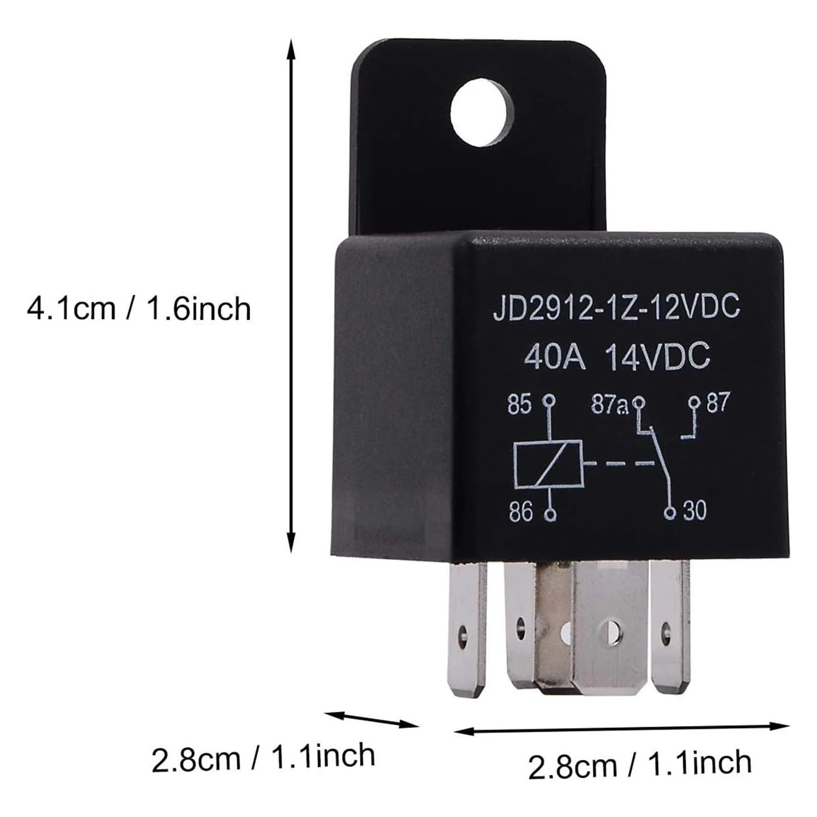 Przekaźnik 12V 40A 5Pin JD2912-1Z-12VDC do przełącznika rozrusznika