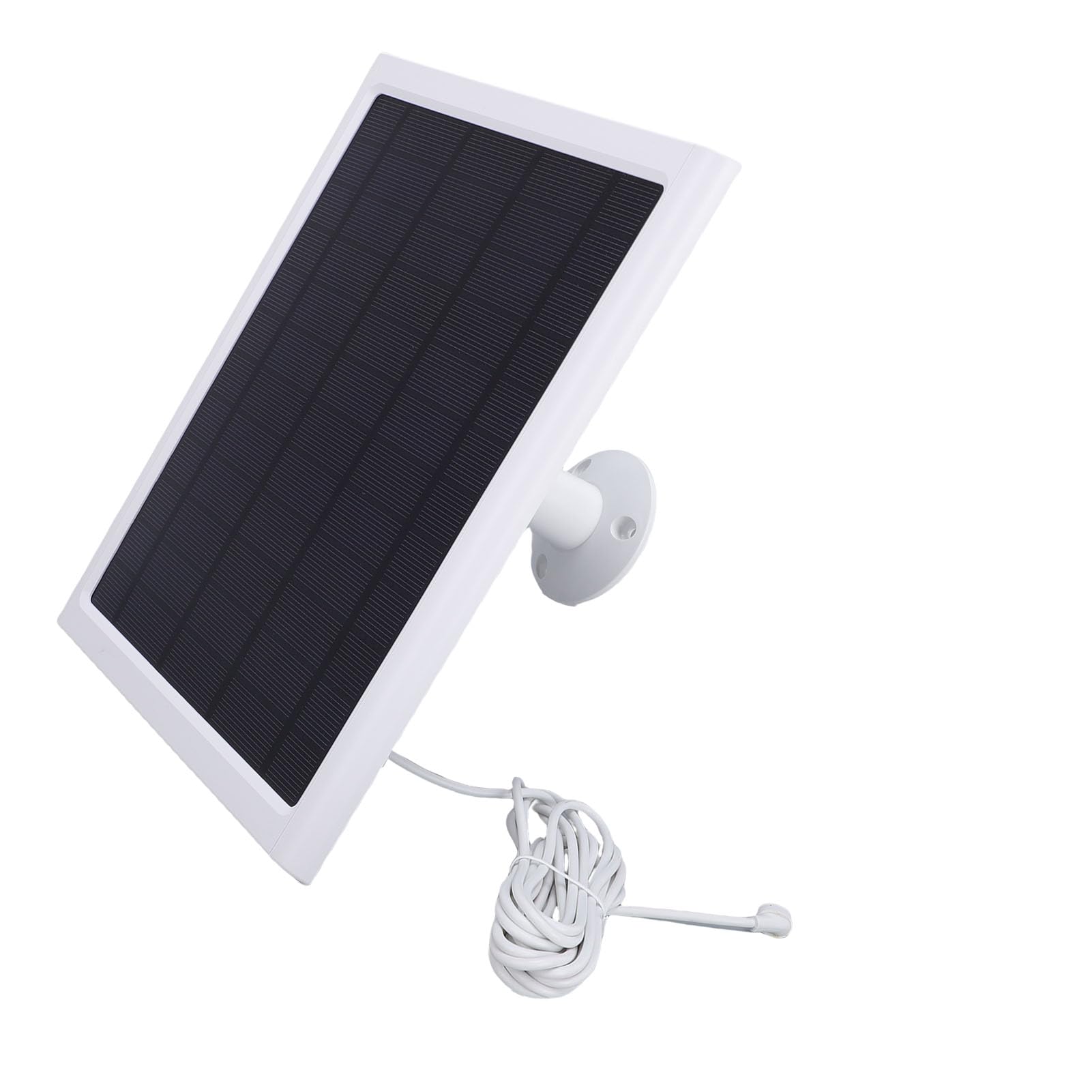 FILFEEL Panel Słoneczny 15 W do Baterii i na Zewnątrz – Monokrystaliczny Panel Słoneczny IP66 z Mocowaniem 360° i Kablem o Długości 3,8 Stopy – Biały (2 kawałki)