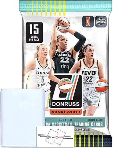 2025 Donruss Women's Basketball WNBA Pack with 15 Trading Cards + Toploader and StreetCards Magnet! Look for Caitlin Clark!