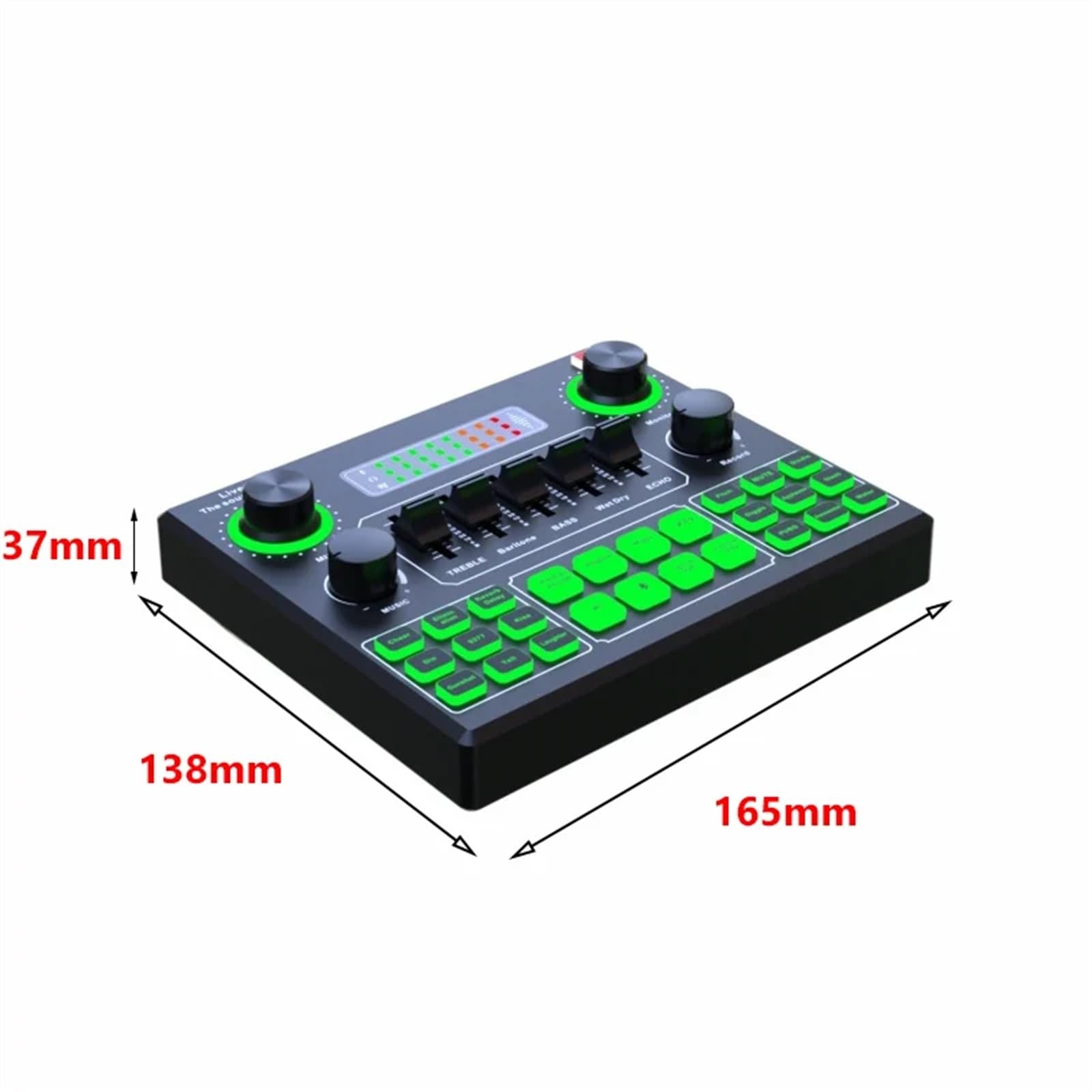 Scheda audio HD V9SJ Schede dal vivo Mixer esterno for la registrazione broadcast Home KTV Gioco Musica Canto Telefono PC per DJ professionisti