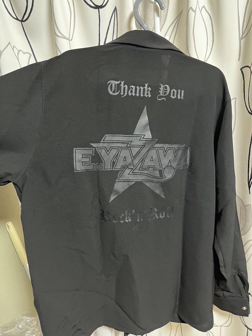 矢沢永吉　ブラックドレスシャツ(ロゴ) 矢沢永吉 ブラックドレスシャツ(ロゴ) 矢沢永吉 ブラックドレス