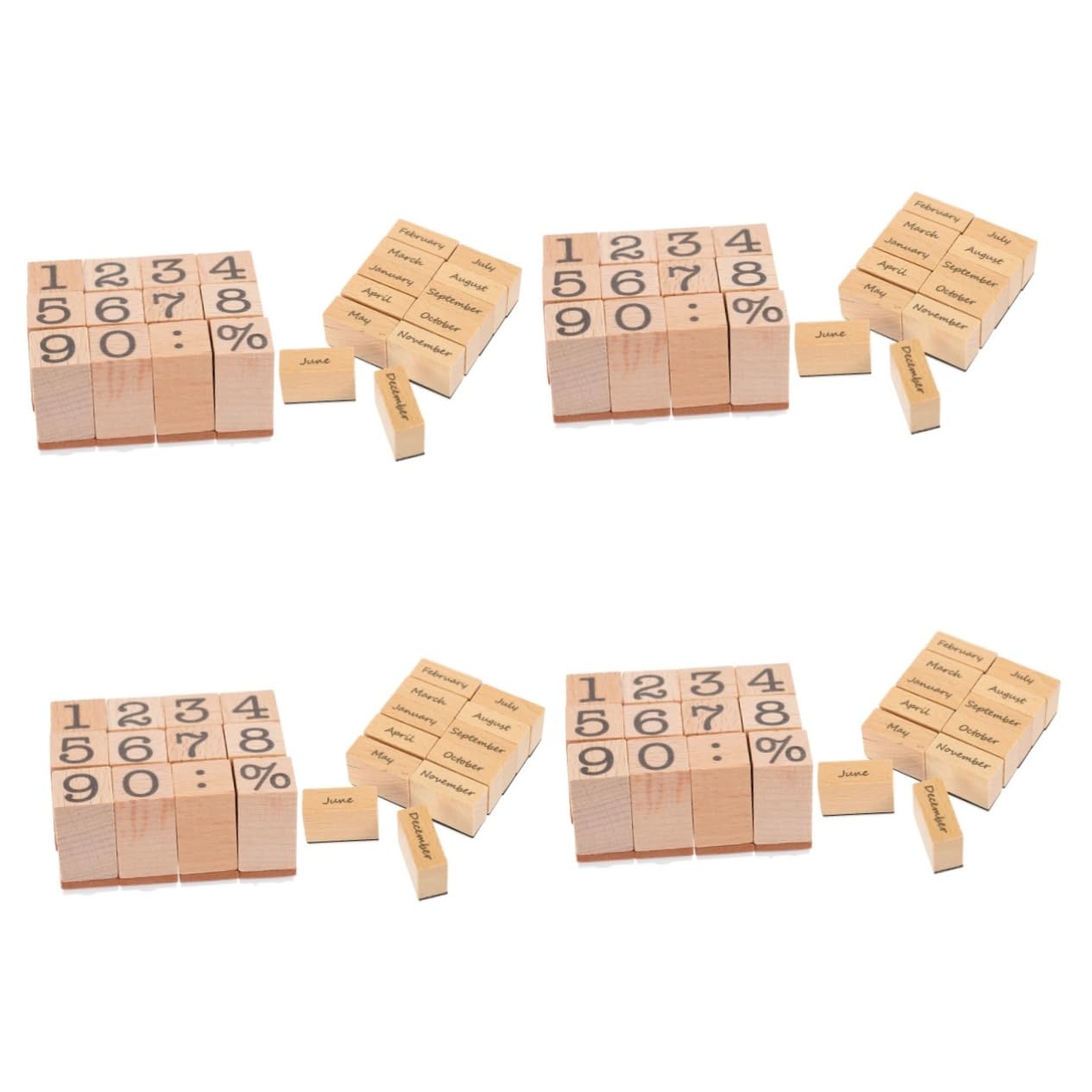 Angoily 8 Juegos Madera Decorativos Scrapbooking Mes y Manualidades y Tarjetas
