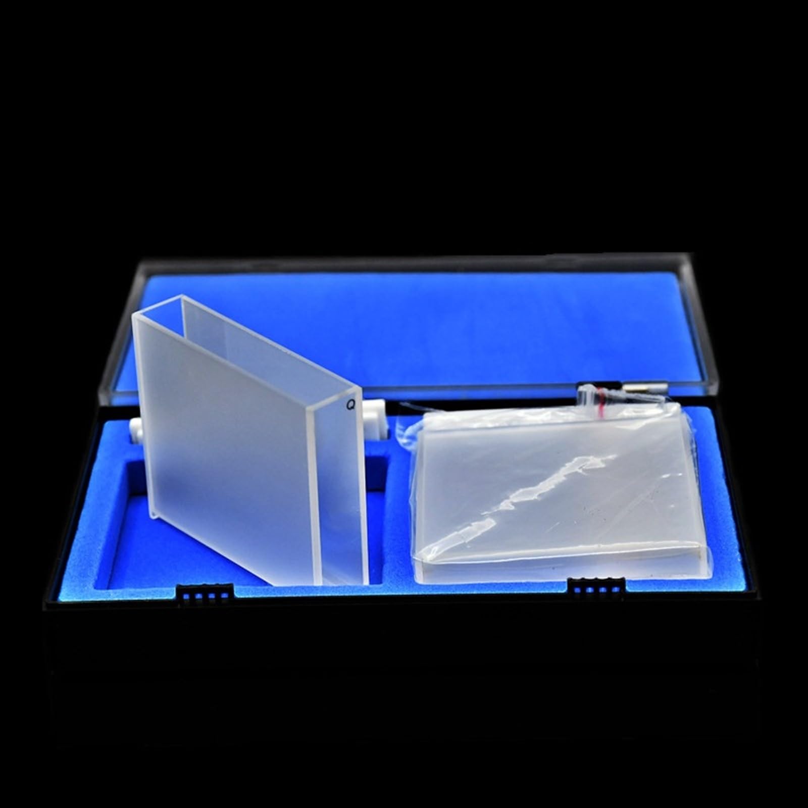 Célula de muestra líquida, Celdas de absorción de cuarzo de 40 mm, cubeta de cuarzo de 14 ml for espectrofotómetro, resistentes a ácidos y álcalis, paquete de 2