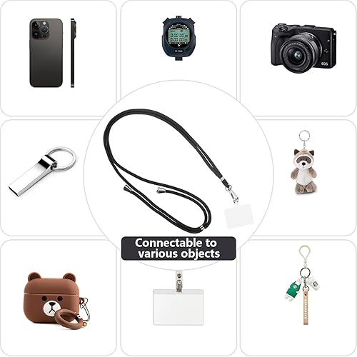 Miniatura 2 de Cordón para teléfono celular con 3 almohadillas, correa cruzada para el hombro, correa de hombro para teléfono móvil, cadena universal ajustable