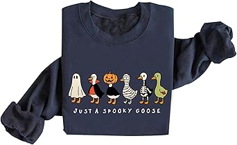 Just a Spooky Goose Sweatshirt Spooky Season Halloween Goose Sweatshirt Gift