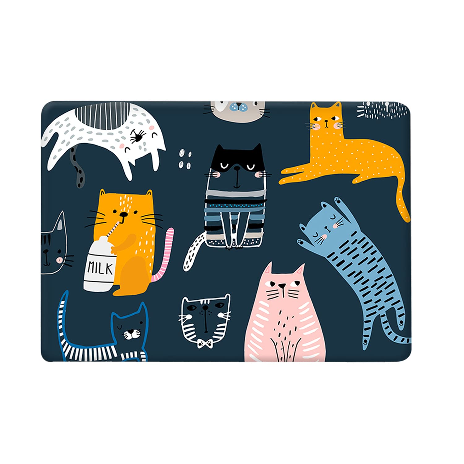 Funda Compatible con Macbook Air 13,6 Pulgadas 2022 M2 Versión Modelo A2681 con Pantalla Retina Touch ID, Carcasa Rígido de Plástico Cubierta Protectora, Gatos Monos