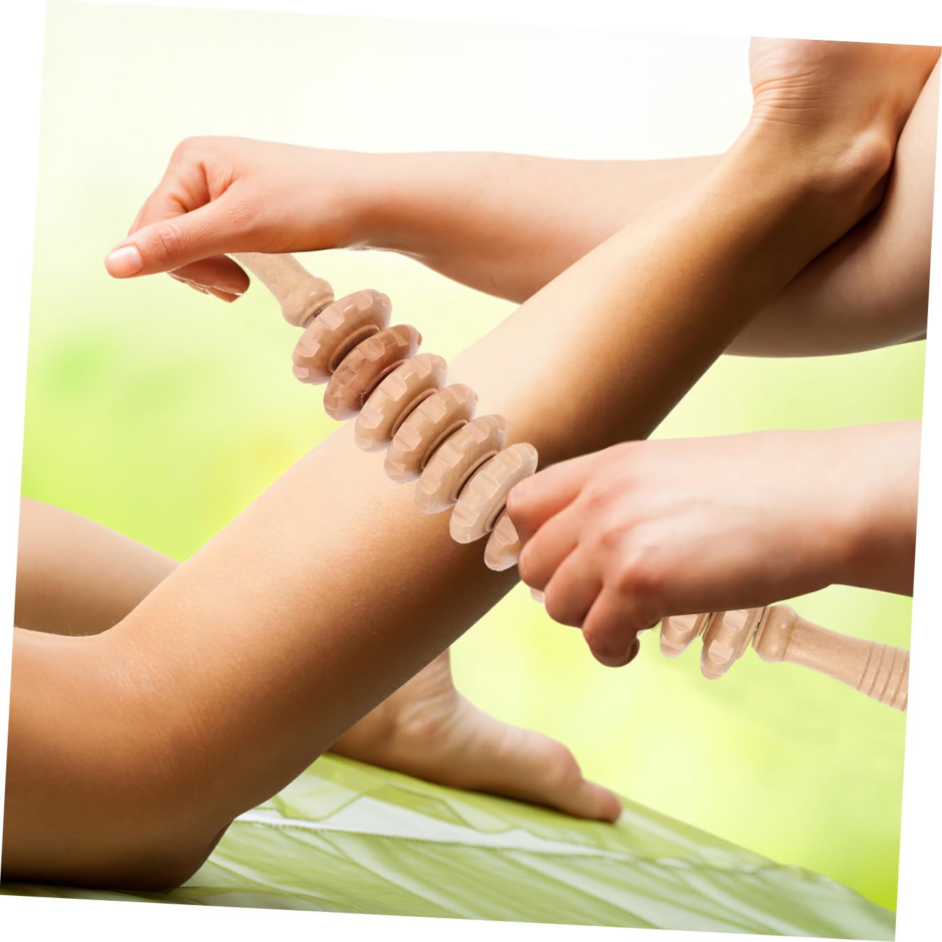 SOLUSTRE Kit Completo Maderoterapia Corporal Masajeador Muscular de Madera Ligero y Práctico, Herramienta de Masaje para Relajar Músculos y Esculpir el Cuerpo