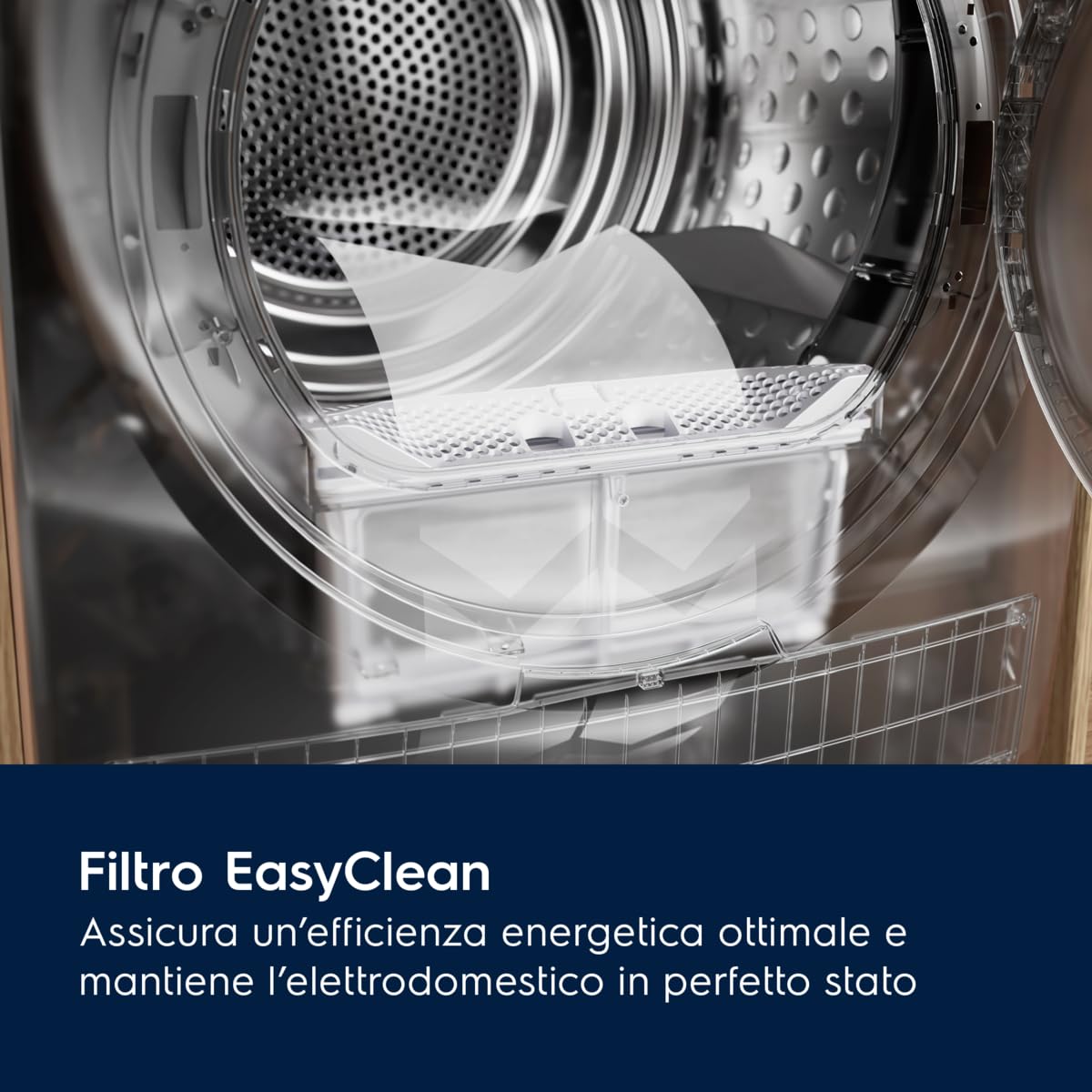 Electrolux 700 DelicateCare EW7H39B – Asciugatrice a pompa di calore 9 kg, Classe B, motore Inverter, programma Hygiene, funzione MixCare per capi misti, luce interna LED
