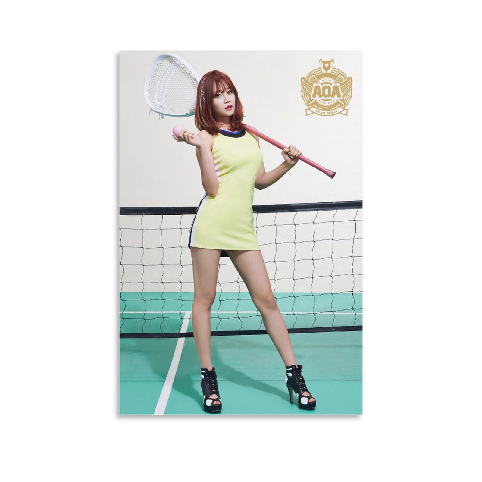 K-pop Artist Poster Ace of Angels AOA Yuna Heart Attack Ver. 1st Teaser Poster Decorative Painting Canvas Wall Art Living Room Posters Bedroom Painting 08x12inch(20x30cm)
