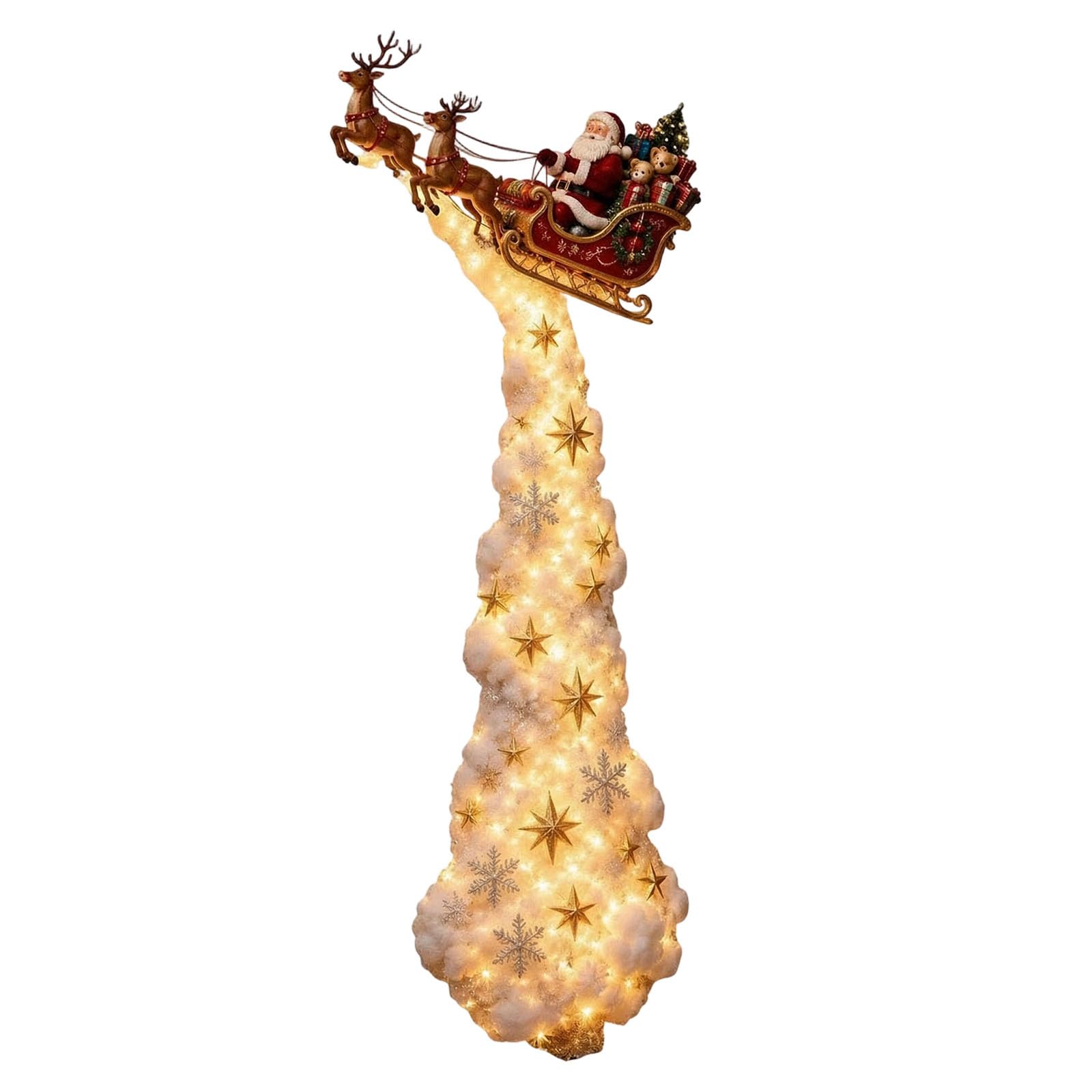 Christmas Magic Trail Wall Light, Cascading Christmas Wall Decor，Christmas Decor with Warm White Glow Sparkling Cascading Snow Light for Home Office Store Decor A Little Xmas Magic