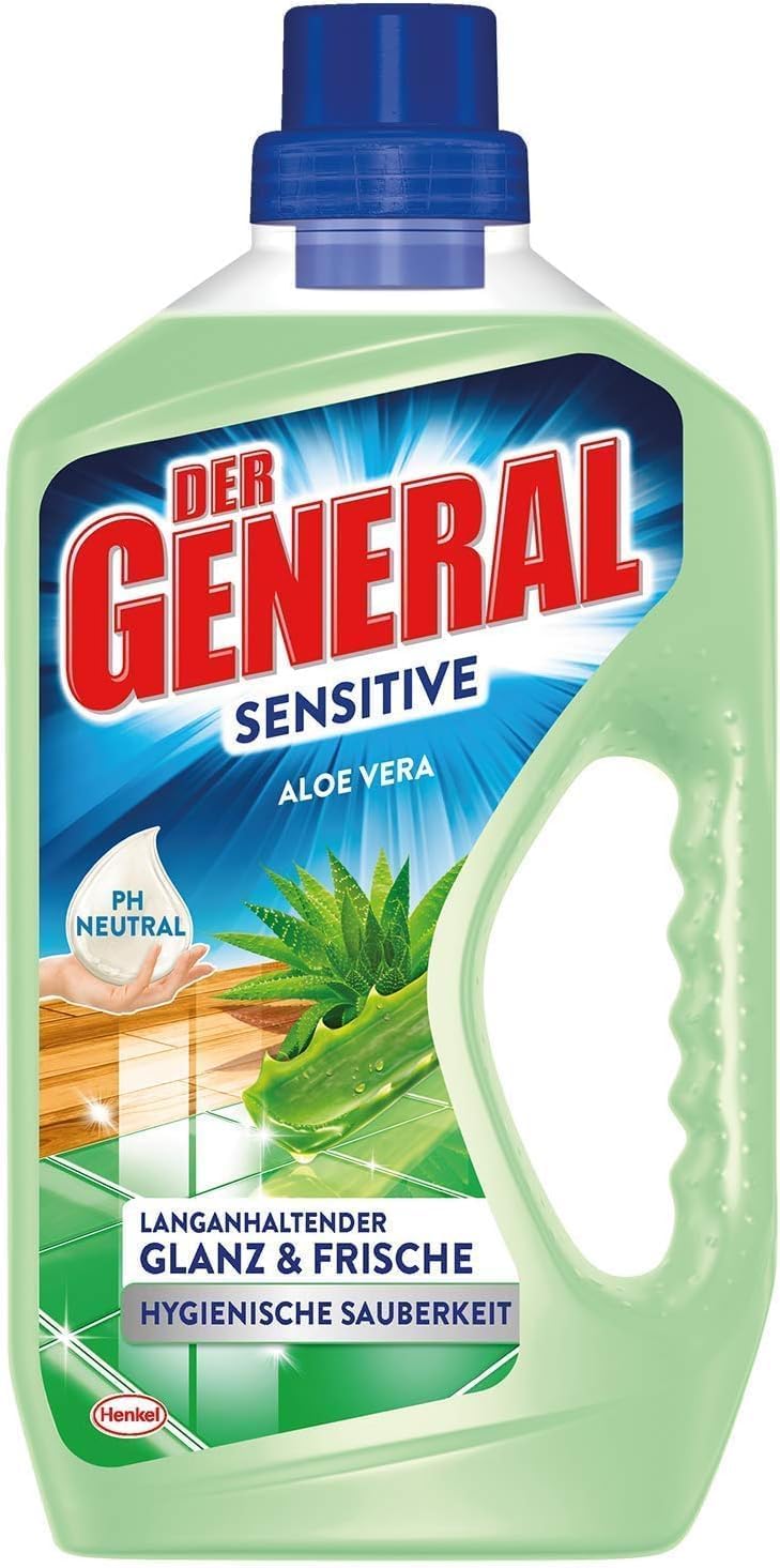 Der General Universal & Sensitive Allzweckreiniger - Vorratspaket bestehend aus 16 Artikeln - Bergfrühling & Aloe Vera - Universalreiniger für hygienische Sauberkeit - je 8 x 750 ml