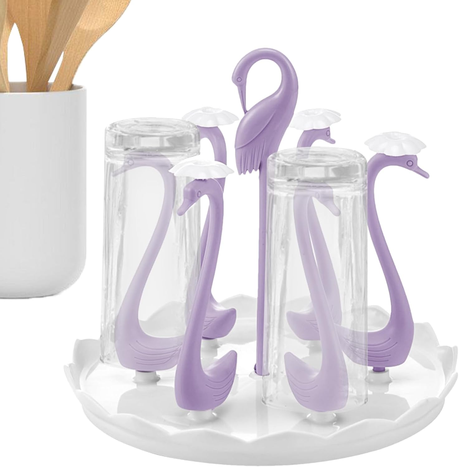 Bottle Dry Rack | Swan Bottle Drip Drainage Stand - Countertop Tumbler Drying Stand - for Kitchen Countertop Dining Room Travel Camping Hotel Nursery Office